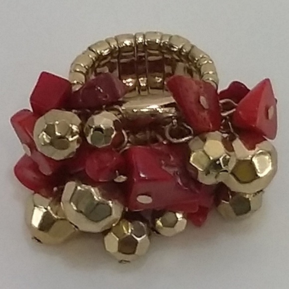 Multi Colored Stone & Bead Ring. - Picture 4 of 8